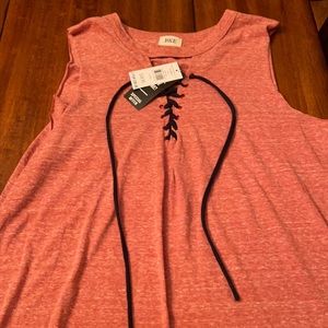 BKE by buckle canyon rose tie tank size xl